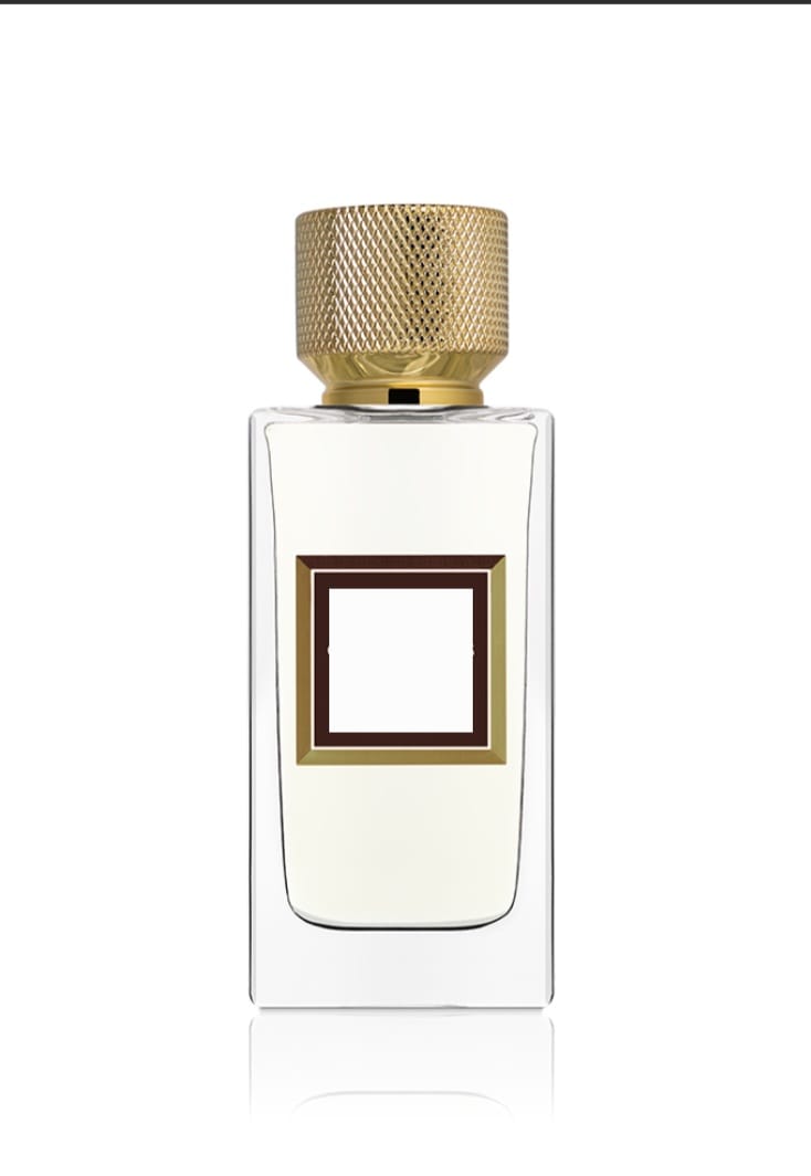 Cream bottle with a heavy knurled gold cap and a gold-framed label